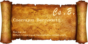 Csernyus Bernadett névjegykártya