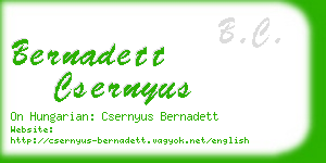bernadett csernyus business card